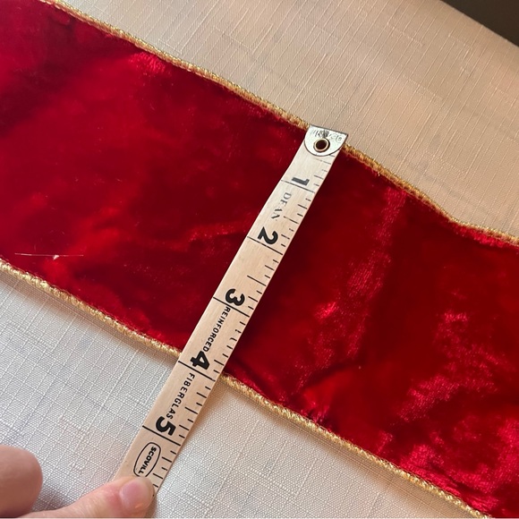 Holiday Craft Ribbon Bundle Wire ribbon velvet red 4” widelot; vintage hallmark - Picture 16 of 16